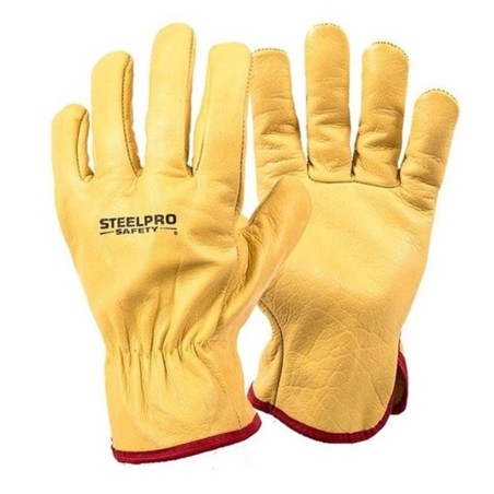 GUANTE VAQUETA - 1/2 PASEO - T-10 - STEELPRO