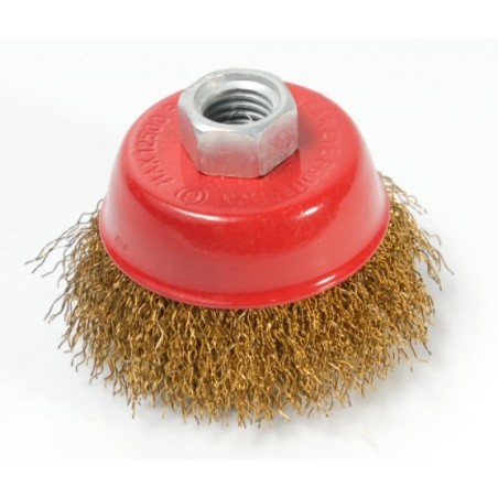 CEPILLO COPA RIZADO - A.LATONADO 0.3 Ø 125 MM - M14 FMT