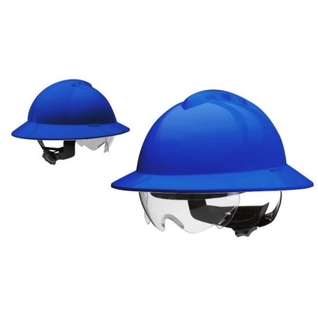 CASCO DE SEGURIDAD S/ARNES - FULL BRIM - AZUL