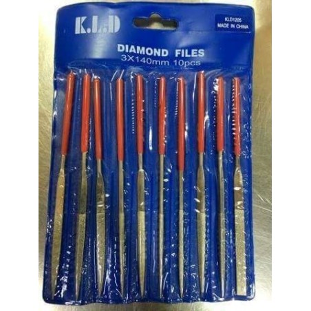 JUEGO LIMAS - DIAMANTADAS - 10 PZAS - KLD