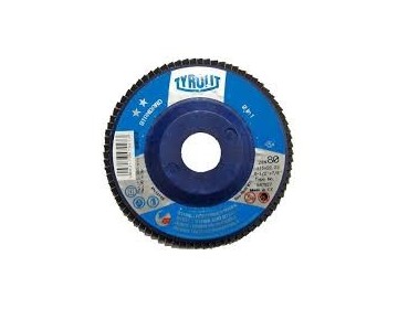 DISCO FLAP  ZIRCONIO - CONVEXO - FIBRA 115 X 22 X GR80 TYROLIT