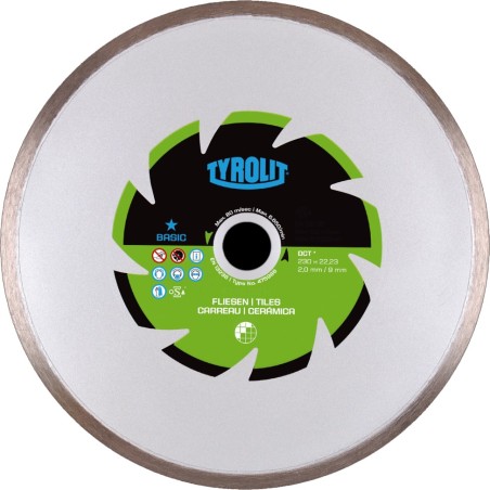 DISCO DIAMANTADO - BASIC - CONTINUO - 110 X 1.9 X 22.23 MM - TYROLIT