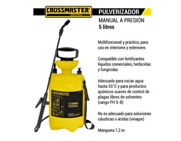 PULVERIZADOR - MANUAL - 5 LITROS - CROSSMASTER