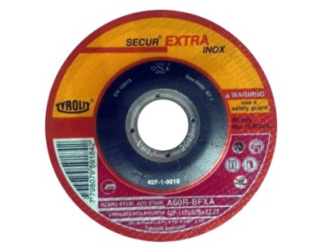 DISCO DE CORTE  CENTRO DEPRIMIDO - INOX 114X0.75X22.2 TYROLIT