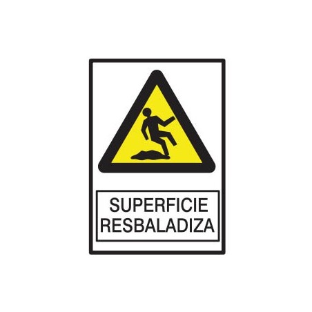 CARTEL SUPERFICIE RESBALADIZA 22 X 26 BM