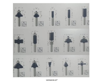 JUEGO FRESAS - T/ ROUTER - 15 PCS - BOSCH